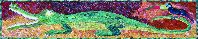 Crocodile and Toucan