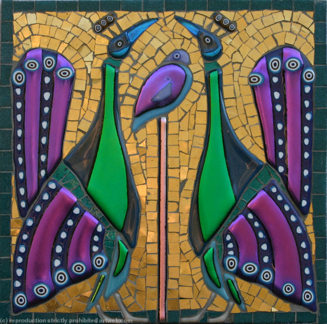 Byzantine Peacocks - Purple