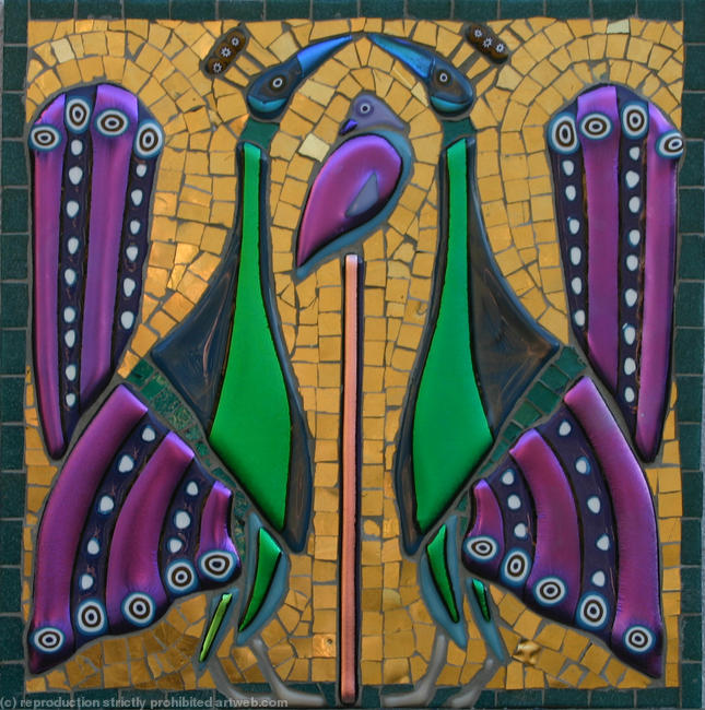 Byzantine Peacocks - Purple