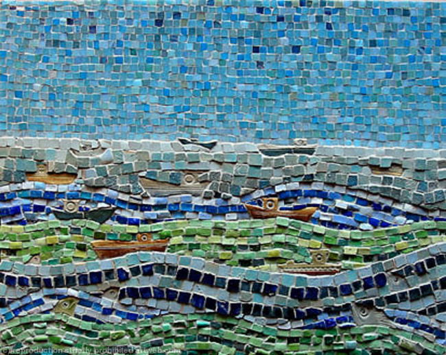 Stormy Sea with Boats