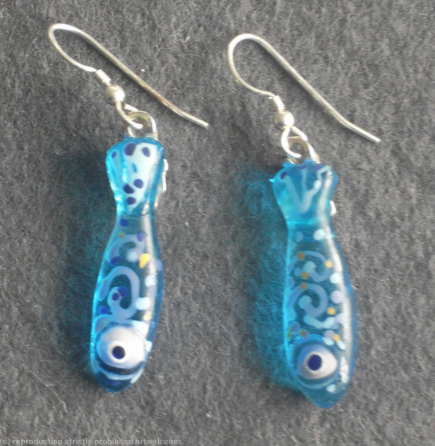 Blue Fish Earrings