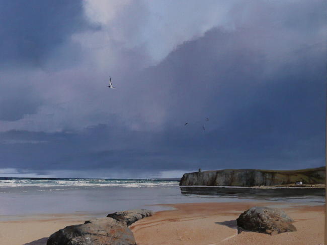Flying before the storm, Downhill