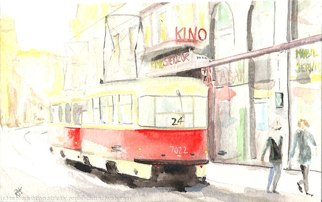 Tram stop Prague