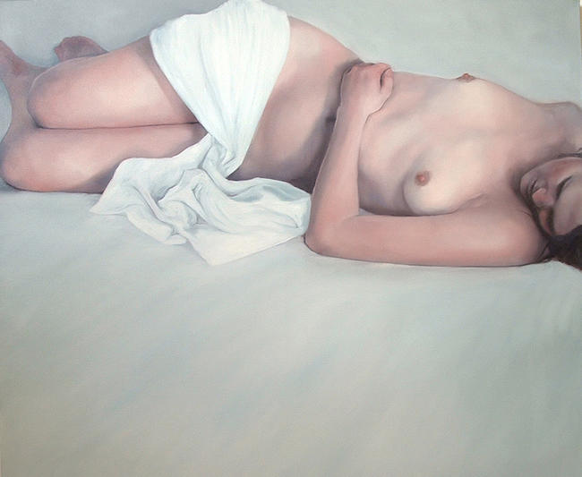 Recline with White Drape (front view) 2002