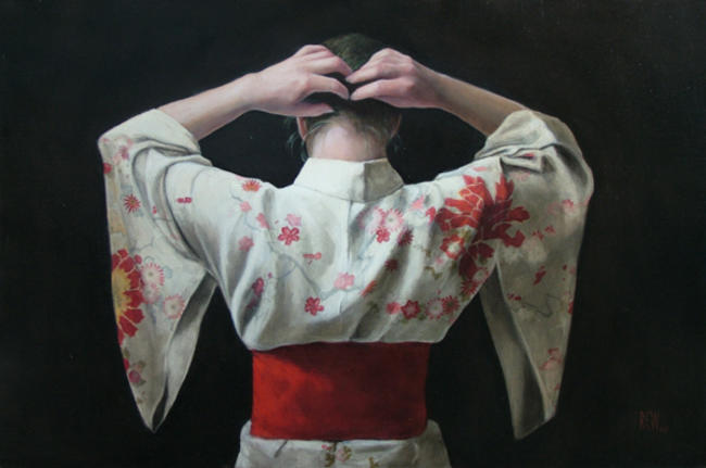 Floral Kimono hair up - Limited Edition print