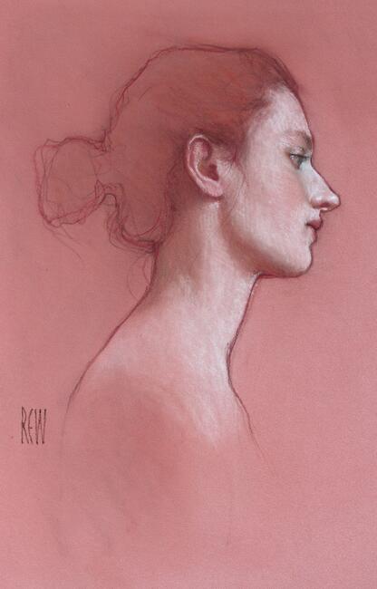Sanguine Study in Profile