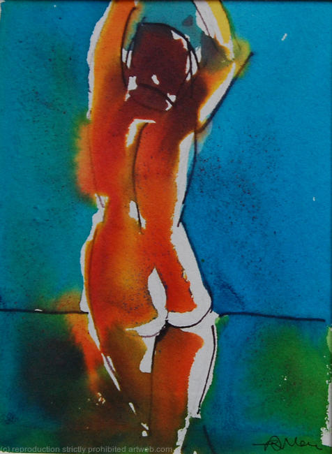 Standing Nude - Original Watercolour Painting