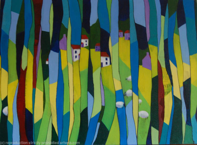 memories of home abstract landscape
