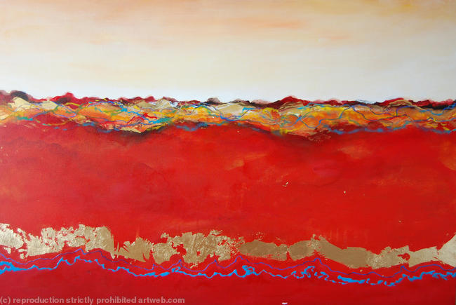 Red Earth - Contemporary Painting Modern Abstract Landscape Art