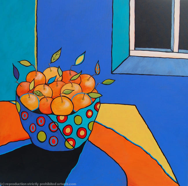 Clementines in a Spotty Bowl