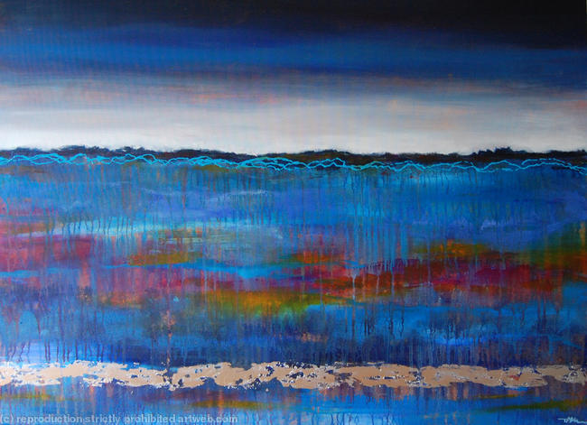 Blue Landscape - Contemporary Abstract Landscape Original Painting