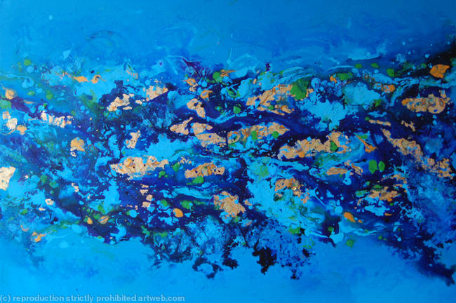 Reef Life - Contemporary Painting Original Abstract Canvas Art