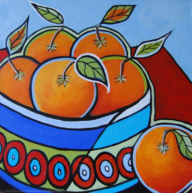 Abstract Oranges - Contemporary Still Life Painting