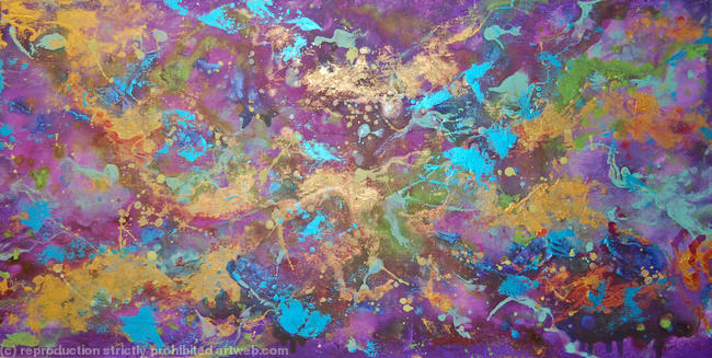 Inner World - Contemporary Abstract Art Original Painting Purple