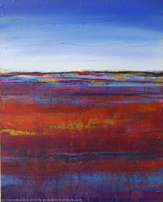 Warm Earth I - Original Painting Contemporary Abstract Landscape