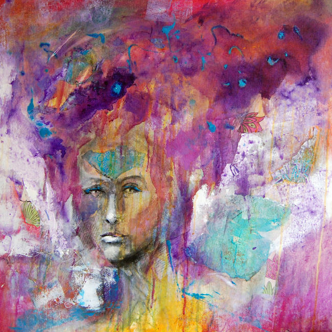 Work In Progress - Mixed Media Portrait