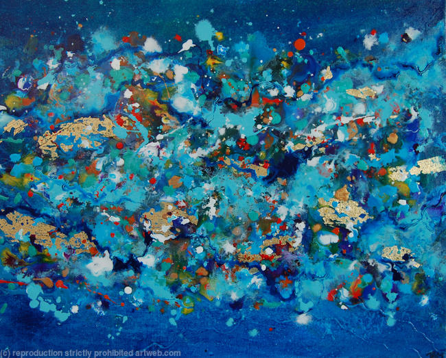 Flow Series 44 - Original Abstract Painting Blue