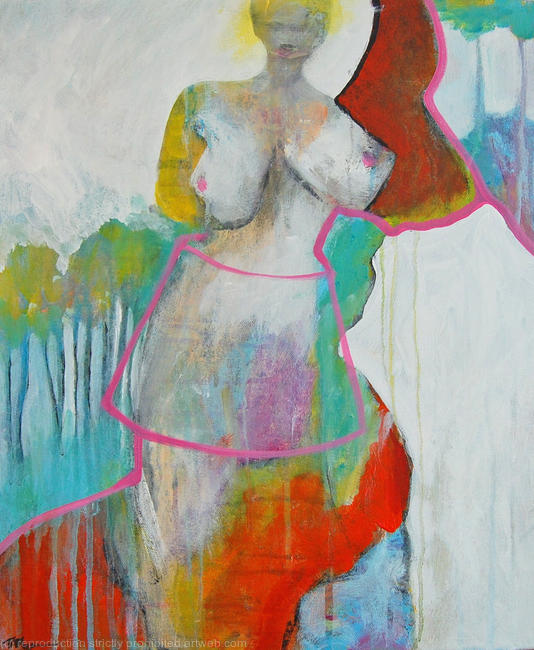 'I hear them' Abstract Figurative Painting