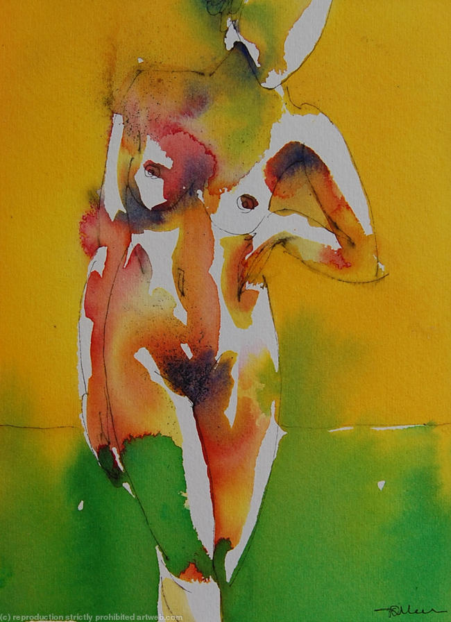 Nude on Yellow and Green