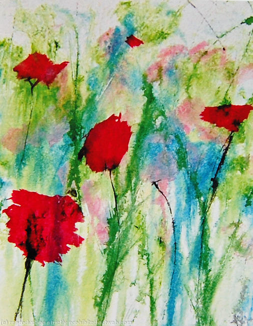 Floral Art Print from Original Mixed Media Artwork