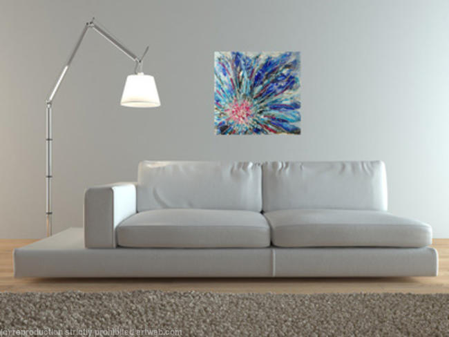 Blue Floral Abstract