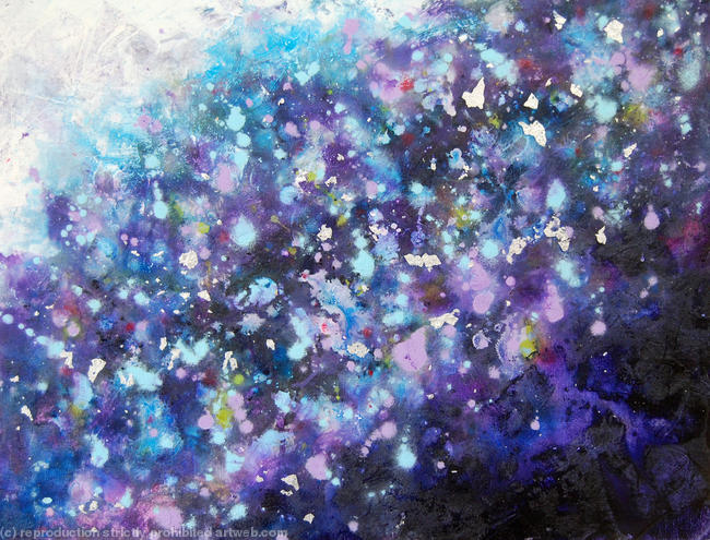 Cosmic Voyage 15 - Contemporary Expressive Abstract Painting