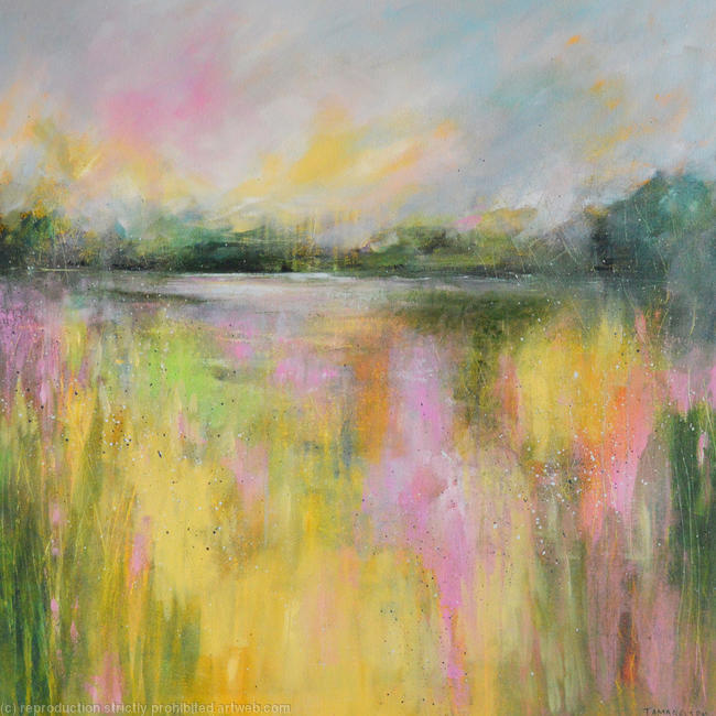 Yellow Field - Abstract Landscape 29 - Large Contemporary Landscape Painting