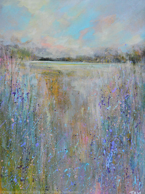 Lilac Hedgerow - Abstract Landscape 37