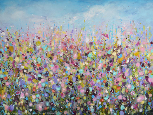 Lazy Days - Large Abstract Floral Painting