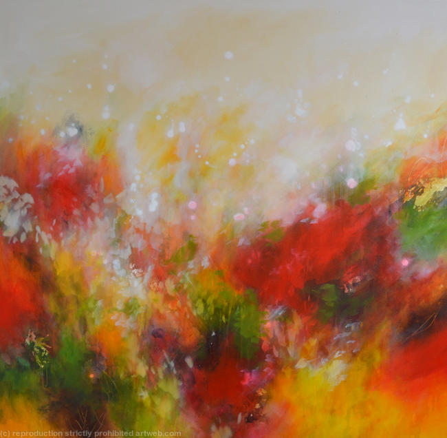 Autumnal Fire - Large Original Abstract Painting