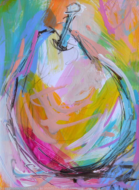 Colourful Pear II - Original Painting