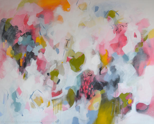 Transparent Dance - Large Original Abstract Painting
