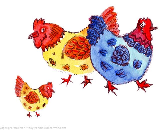 Jolly chickens card