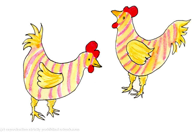 Metal chickens card