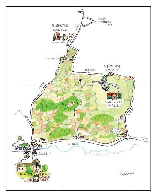 Map of Clun area