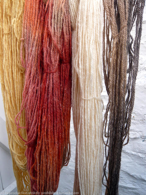 natural dyed wool yarn