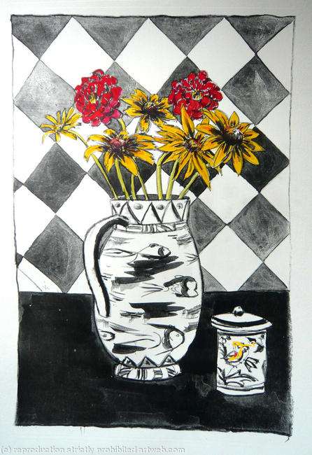 fishes vase with colour