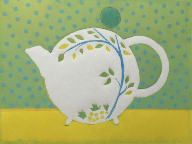 Clarice cliff teapot (blue)