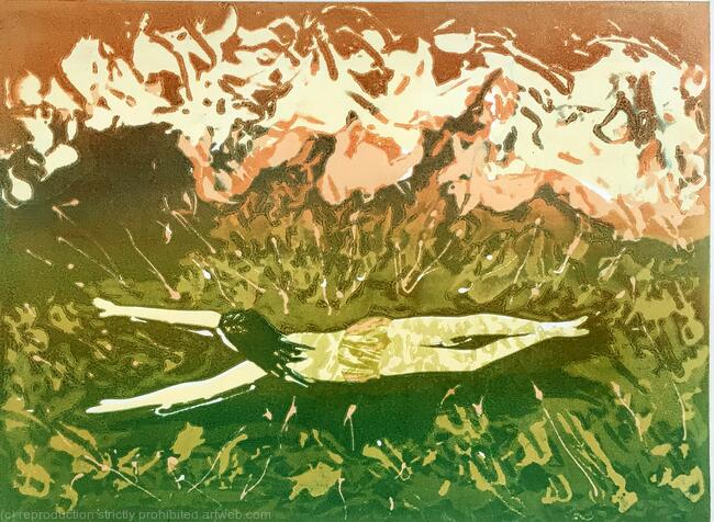 Swimming over the Stones limited edition print