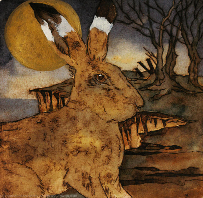 as the gold moon rolled the watching hare saw all, Covehithe