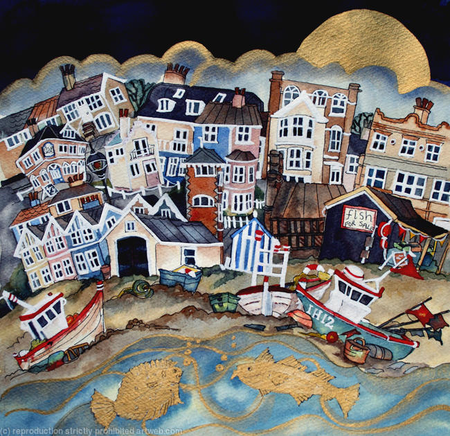 in the quiet of the night the fishes came to town, Aldeburgh