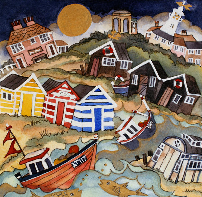 at night the fishes dance,Southwold