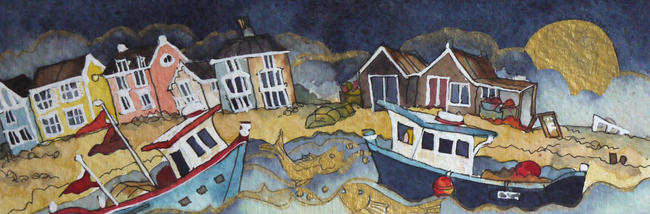they made for home with the dancing fish unseen by all, Aldeburgh