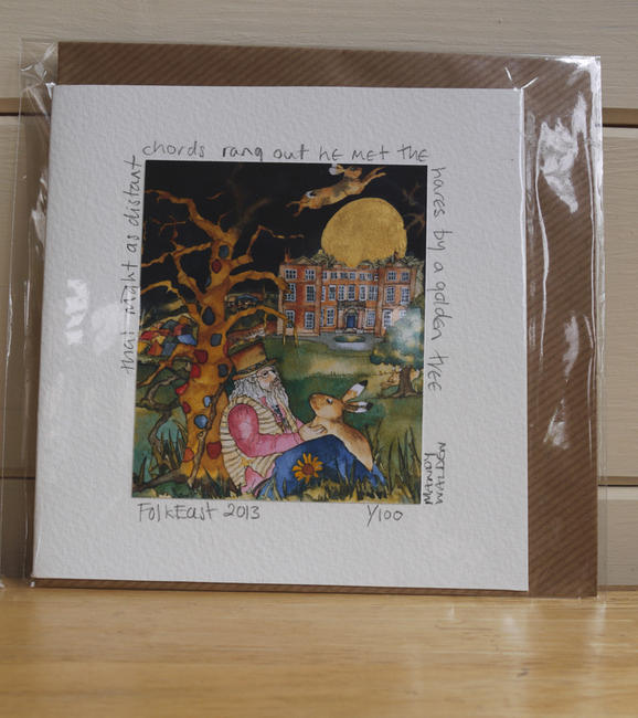 that night as distant chords rang out he met the hares by a golden tree,FolkEast- card