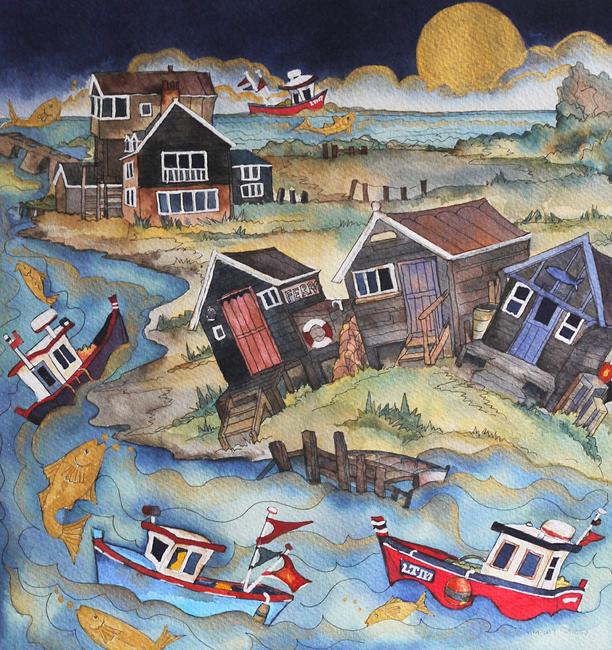 then away they went as folk slept and the ferry lay idle, Walberswick