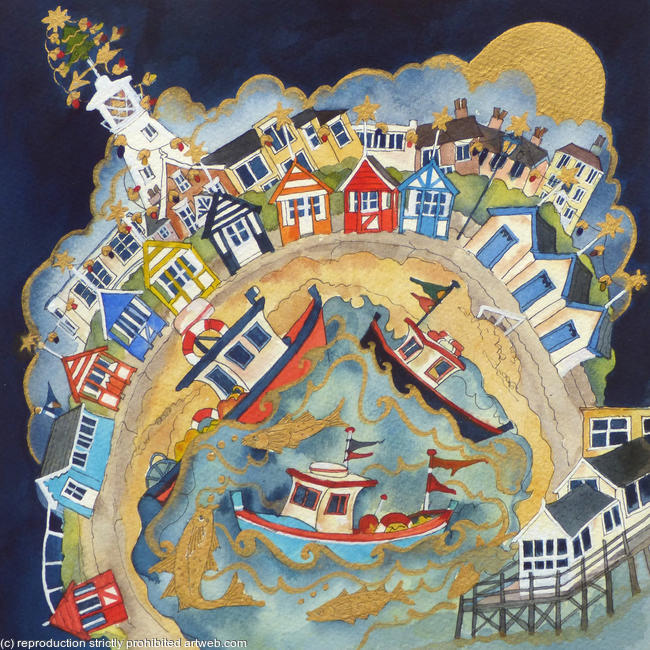then boats did roll with dancing fish to see a tree set high ,Southwold