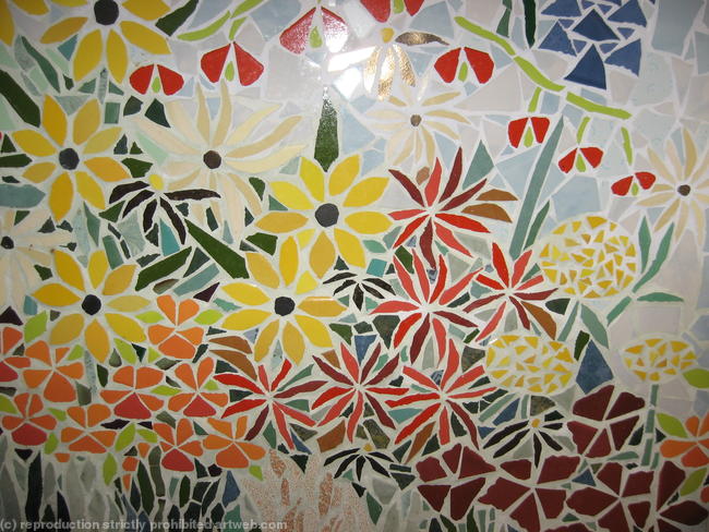 Garden Flat wall mosaic detail