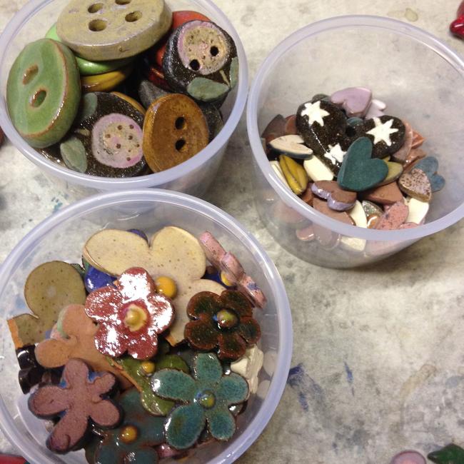 buttons and flowers