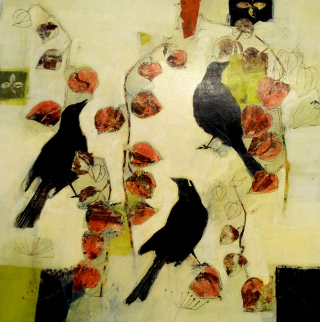 Blackbirds and Chinese Lanterns II