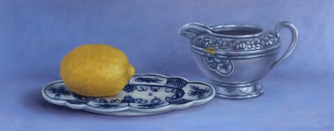 Reflections of Lemon on Blue